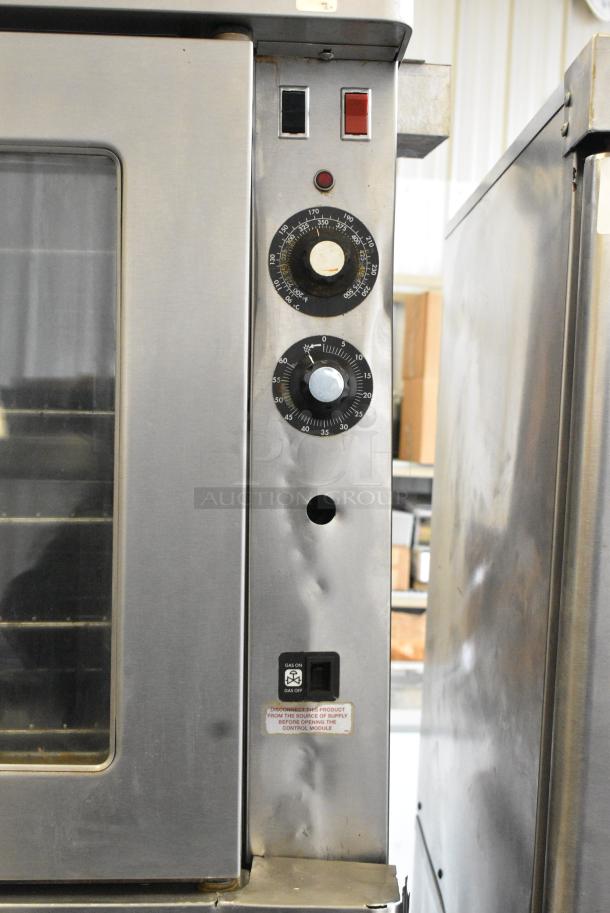 2 Blodgett Stainless Steel Commercial Natural Gas Powered Full Size Convection Oven w/ View Through Doors, Metal Oven Racks and Thermostatic Controls. 2 Times Your Bid! - Image 3 of 9