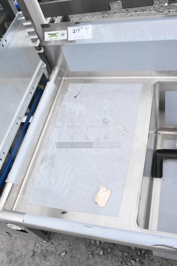 BRAND NEW SCRATCH AND DENT! Regency 600S31824218 Stainless Steel 3 Bay Sink w/ Dual Drain Boards. No Legs. - Image 7 of 8