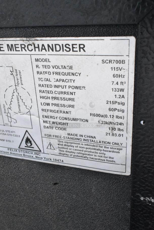 Summit SCR700B Metal Commercial 2 Door Undercounter Cooler Merchandiser. 115 Volts, 1 Phase. - Image 6 of 7