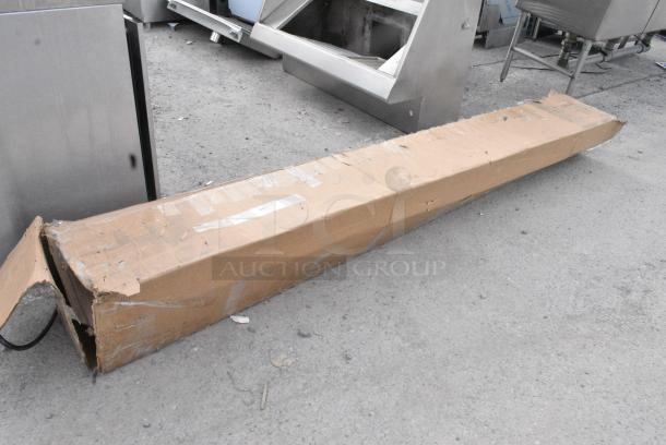 BRAND NEW SCRATCH AND DENT! Berner Air Curtains 803SLC2096BK  Sanitation Certified Low Profile 7 SLC07-2096AA-BK 96" Black Ambient Air Curtain - Image 1 of 3