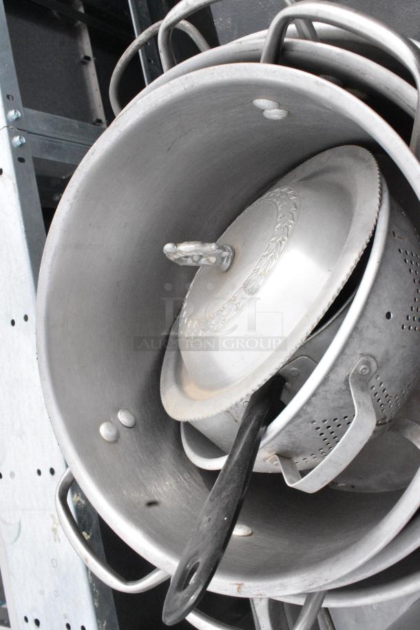ALL ONE MONEY! Lot of Various Items Including Metal Stock Pots, Utensils and Poly Bins. - Image 3 of 6