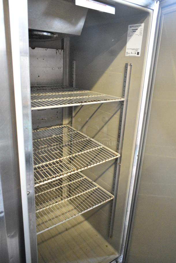 Hoshizaki CR2B-FS Stainless Steel Commercial 2 Door Reach In Cooler on Commercial Casters. 115 Volts, 1 Phase. Tested and Working! - Image 6 of 7