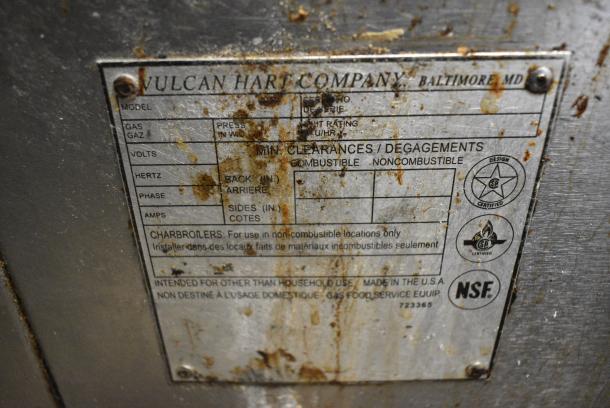Vulcan CAVB35N Stainless Steel Commercial Countertop Natural Gas Powered Charbroiler Grill. - Image 7 of 12