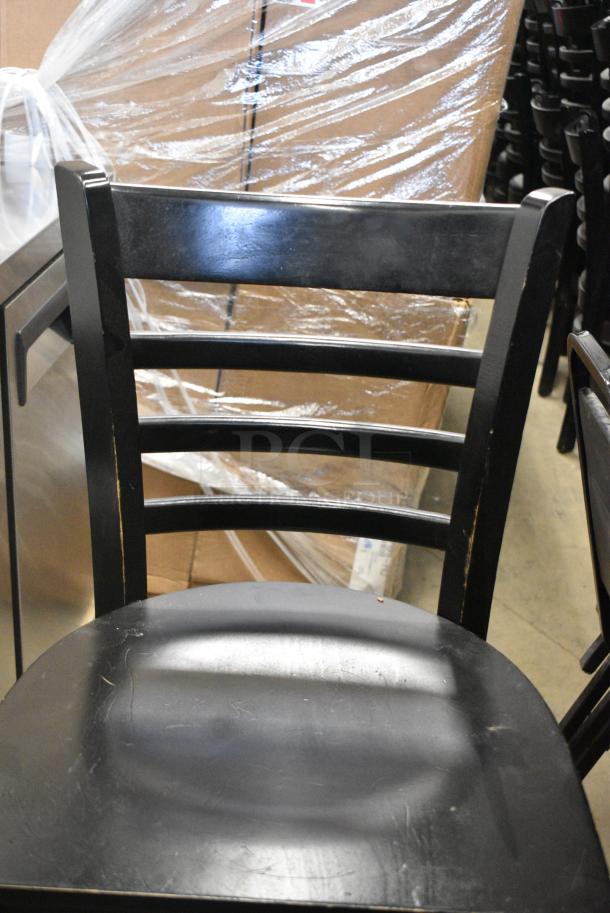 15 Black Wood Pattern Bar Height Chair. 15 Times Your Bid! - Image 3 of 5