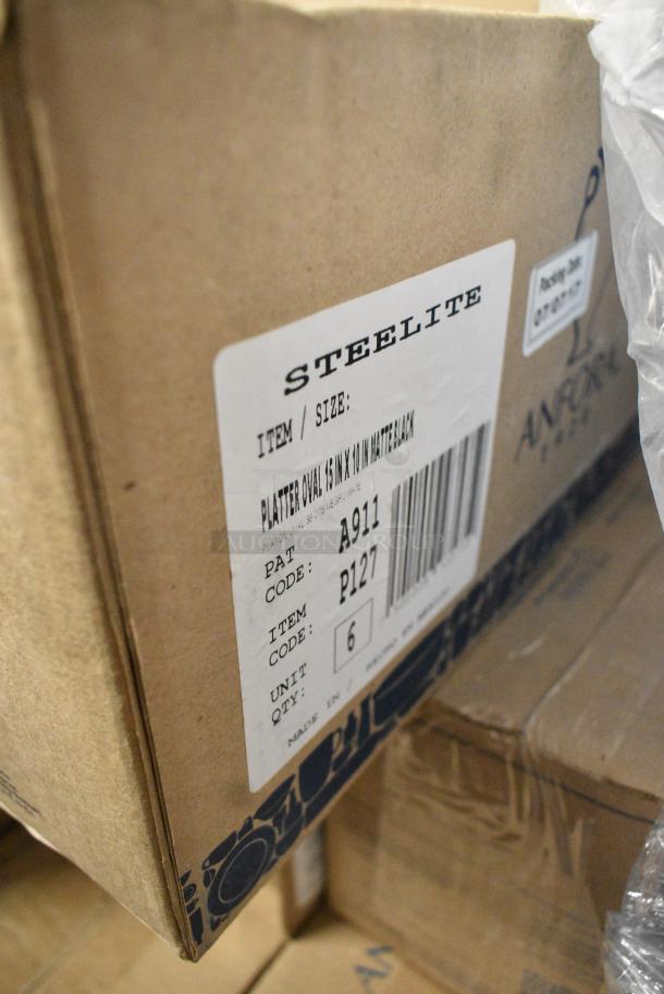 60 BRAND NEW! Boxes of Steelite Dishware Including A911P127 Oval Platter 15x10, A911P217 Noddle Bowls, Steelite A911P182 Chena Black Espresso Saucer, 4-7/8" diameter, Anfora, Steelite A910P788 Chena Ramekin/Sauce Dish, 2 ounce capacity, 3" diameter, Steelite A923P093 Chena Pink Salad/Dessert Plate, 7-1/2" diameter, Anfora, Steelite A911P161 Cafe Bowl. 60 Times Your Bid! - Image 13 of 15