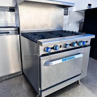 Excellent Condition Imperial 6-Burner Gas Range with Oven – Tested & Working!