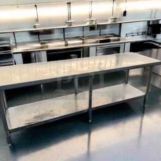Heavy-Duty Stainless Steel Work Table – 85” x 30” – Commercial Grade!