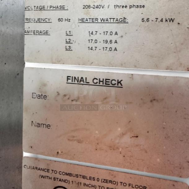 Excellent Condition Hobart Triple Deck Oven – 208-240V – Tested & Working! - Image 10 of 10