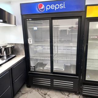 Excellent Condition QBD CD45-HC Glass Door Refrigerator – 115V – Tested & Working!