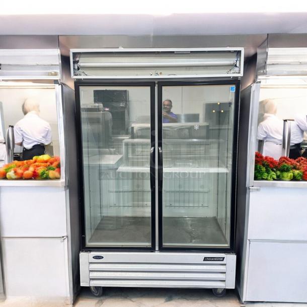 Excellent Condition Standex NLGFP48-HG-W Two-Door Glass Refrigerator – 115V – Tested & Working! - Image 1 of 8