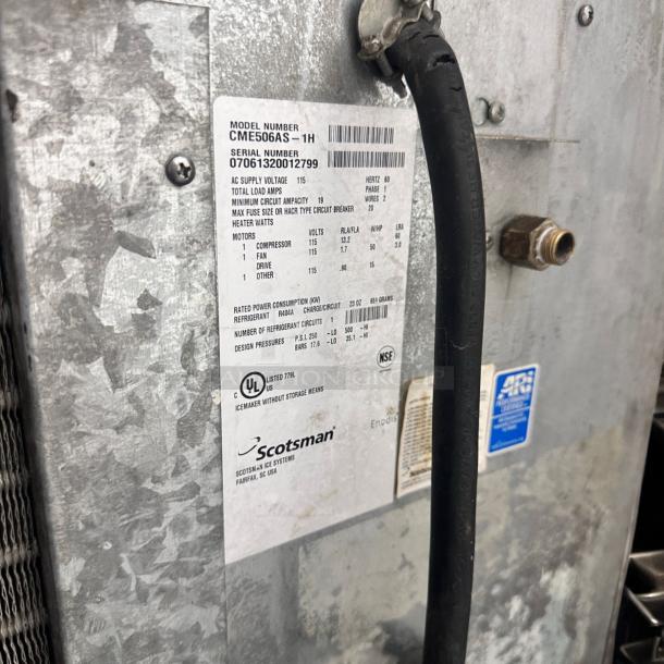 Excellent Scotsman CME506AS-1H Ice Maker with Storage Bin – 115V – Tested & Working! - Image 3 of 3