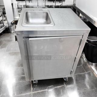 Excellent Condition John Boos PB-DISINK101405 Portable Hand Sink Cabinet – NSF Certified – Tested & Working!