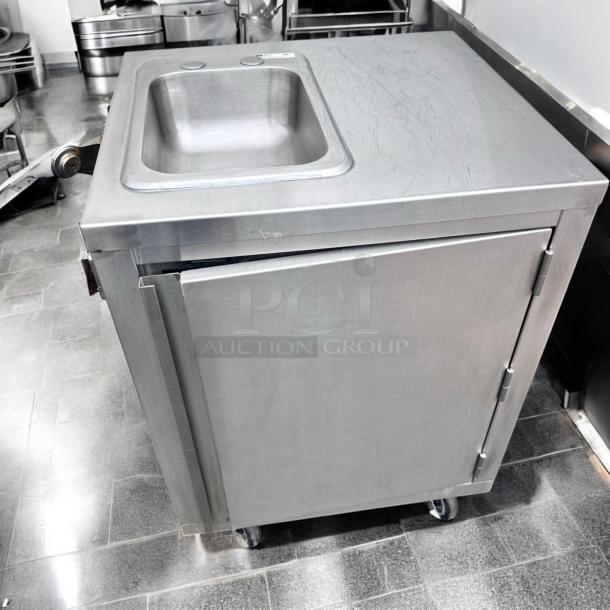 Excellent Condition John Boos PB-DISINK101405 Portable Hand Sink Cabinet – NSF Certified – Tested & Working! - Image 3 of 11