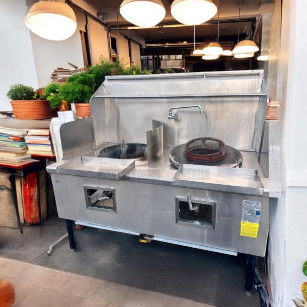 Excellent China Pacific Commercial Double Gas Wok Range – Tested and Working! - Image 11 of 16