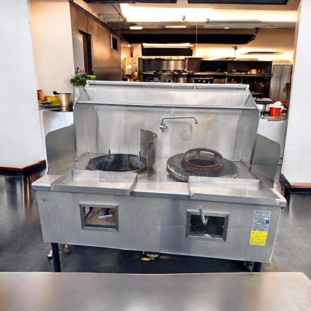 Excellent China Pacific Commercial Double Gas Wok Range – Tested and Working! - Image 13 of 16