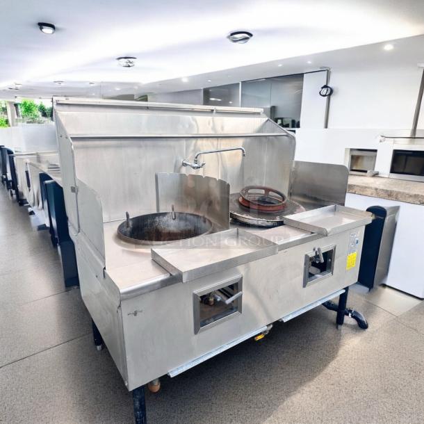 Excellent China Pacific Commercial Double Gas Wok Range – Tested and Working! - Image 14 of 16