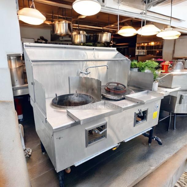 Excellent China Pacific Commercial Double Gas Wok Range – Tested and Working! - Image 15 of 16
