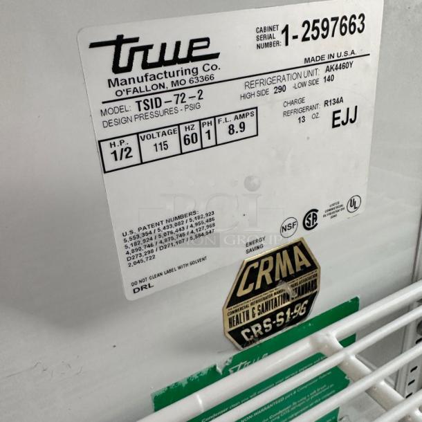 Excellent True TSID-72-2 Refrigerated Display Case – 115V – Tested and Working! - Image 10 of 10