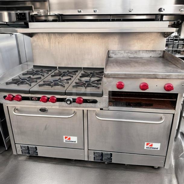 Refurbished  Southbend Commercial Gas Range with Griddle & Oven – Fully Tested & Working! - Image 1 of 8