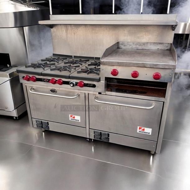 Refurbished  Southbend Commercial Gas Range with Griddle & Oven – Fully Tested & Working! - Image 5 of 8