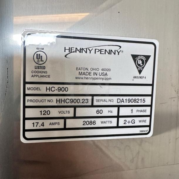 New Henny Penny HC-900 Commercial Holding Cabinet – 120V – Tested & Working! - Image 8 of 9
