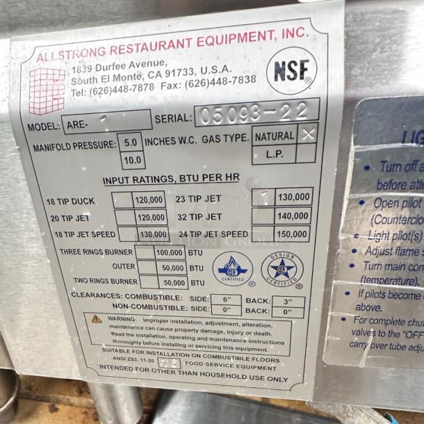 Excellent Condition Allstrong ARE-05093-22 Commercial Steamer – Fully Tested & Working! - Image 9 of 9