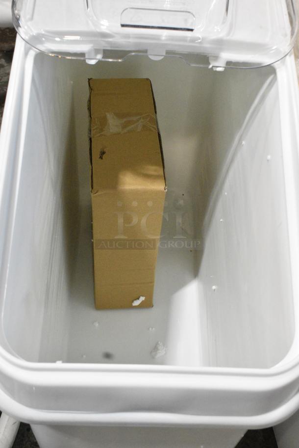 2 BRAND NEW SCRATCH AND DENT! White Poly Ingredient Bin on Commercial Casters w/ Scoop. 2 Times Your Bid! - Image 8 of 10