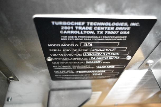 BRAND NEW! 2024 Turbochef i3DL Stainless Steel Commercial Countertop Electric Powered Rapid Cook Oven. 208/240 Volts, 3 Phase. - Image 6 of 9