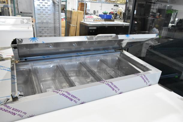 BRAND NEW! 2024 Hoshizaki PR67A Stainless Steel Commercial 67" 2 Door Refrigerated Pizza Prep Table. 115 Volts, 1 Phase. Tested and Working! - Image 5 of 9