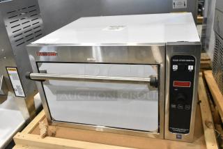 BRAND NEW! Blodgett 1415 Stainless Steel Commercial Countertop Electric Powered Single Deck Oven w/ Solid Door. 208 Volts, 1/3 Phase.
