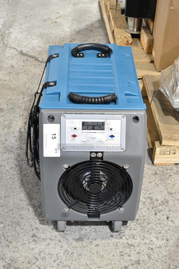 BRAND NEW SCRATCH AND DENT! Boltic 22BMCD70P 110 Pint Steel Commercial Dehumidifier with Drain Hose and Wheels. 115 Volts, 1 Phase. - Image 1 of 10