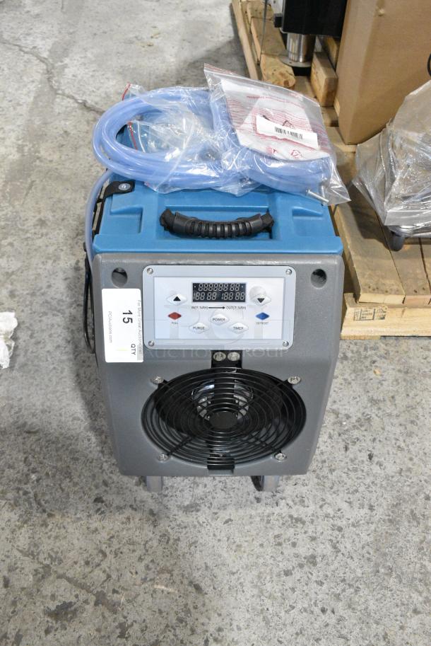 BRAND NEW SCRATCH AND DENT! Boltic 22BMCD70P 110 Pint Steel Commercial Dehumidifier with Drain Hose and Wheels. 115 Volts, 1 Phase. - Image 2 of 10