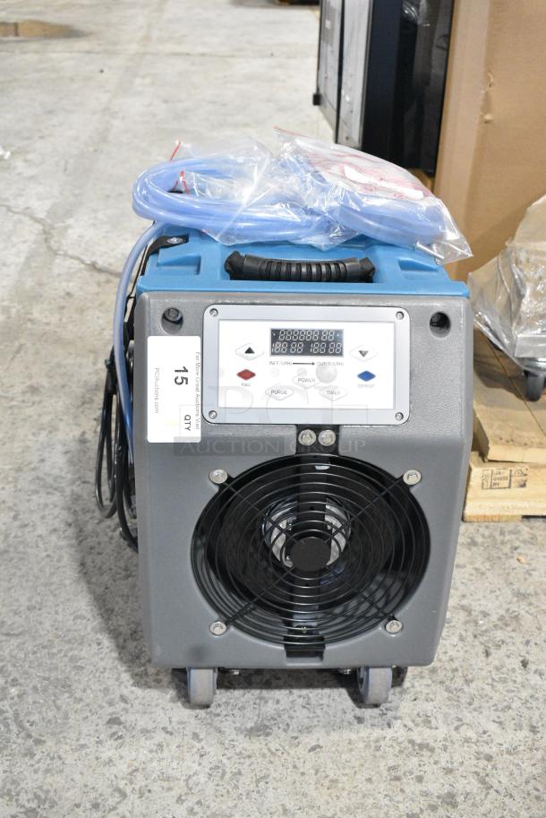 BRAND NEW SCRATCH AND DENT! Boltic 22BMCD70P 110 Pint Steel Commercial Dehumidifier with Drain Hose and Wheels. 115 Volts, 1 Phase. - Image 3 of 10