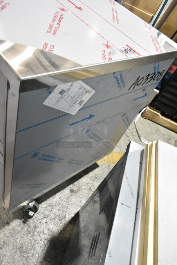 BRAND NEW SCRATCH AND DENT! Stainless Steel Counter w/ 2 Doors and Under Shelves on Commercial Casters. - Image 9 of 9