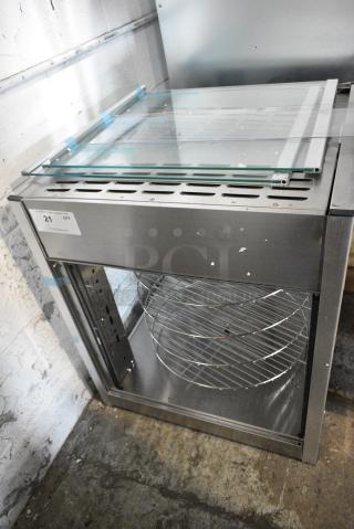 BRAND NEW SCRATCH AND DENT! ServIt 423PDW18D2 Stainless Steel 18" Self-Service Pizza Warmer with 4-Shelf Rotating Rack. 115 Volts, 1 Phase. Tested and Working!