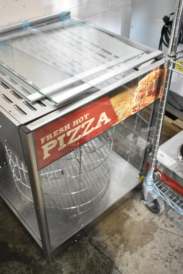 BRAND NEW SCRATCH AND DENT! ServIt 423PDW18D2 Stainless Steel 18" Self-Service Pizza Warmer with 4-Shelf Rotating Rack. 115 Volts, 1 Phase. Tested and Working! - Image 3 of 8