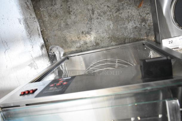 BRAND NEW SCRATCH AND DENT! ServIt 423PDW18D2 Stainless Steel 18" Self-Service Pizza Warmer with 4-Shelf Rotating Rack. 115 Volts, 1 Phase. Tested and Working! - Image 4 of 8