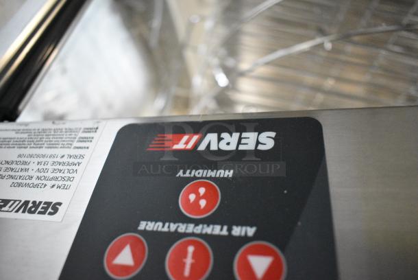 BRAND NEW SCRATCH AND DENT! ServIt 423PDW18D2 Stainless Steel 18" Self-Service Pizza Warmer with 4-Shelf Rotating Rack. 115 Volts, 1 Phase. Tested and Working! - Image 5 of 8