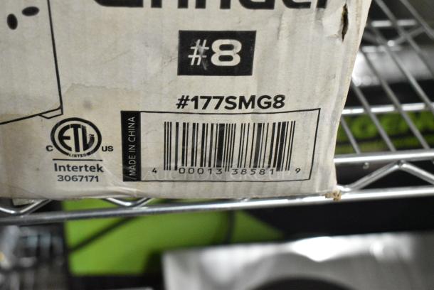 BRAND NEW SCRATCH AND DENT! Galaxy 177SMG8 #8 Electric Meat Grinder. 120 Volts, 1 Phase. Tested and Working! - Image 3 of 7