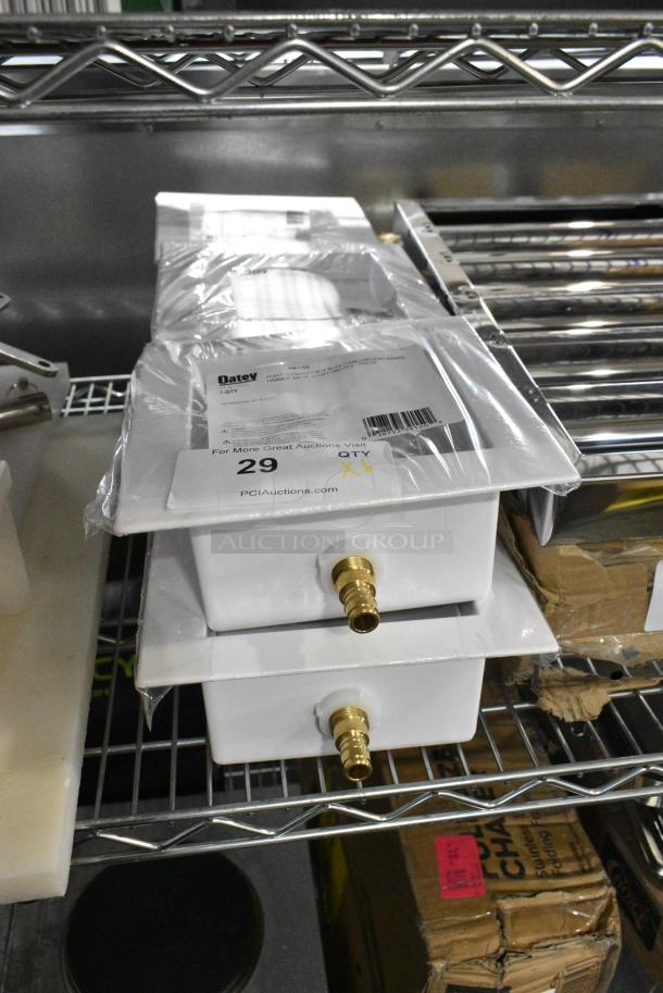 6 BRAND NEW SCRATCH AND DENT! Oatey 39150 Square Expansion PEX Ice Maker Outlet Box w/ Water Hammer Arrestor. 6 Times Your Bid! - Image 2 of 5