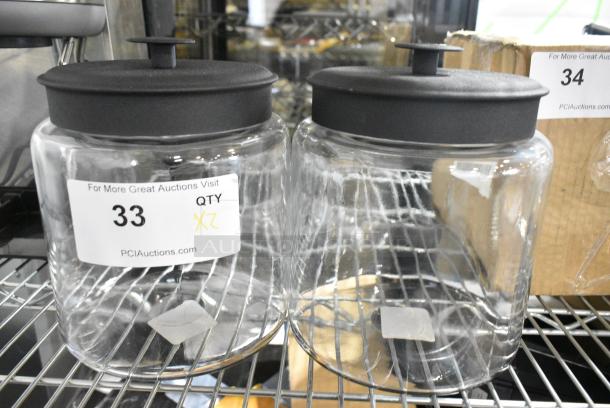 2 BRAND NEW SCRATCH AND DENT! Anchor Hocking 96712 Glass Jars. 2 Times Your Bid! - Image 1 of 4