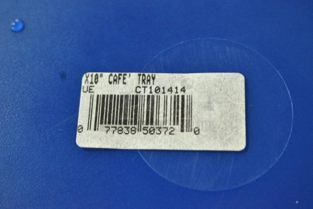 22 BRAND NEW SCRATCH AND DENT! Carlisle CT101414 Cafe 10" x 14" Blue Standard Plastic Fast Food Tray. 22 Times Your Bid! - Image 4 of 4