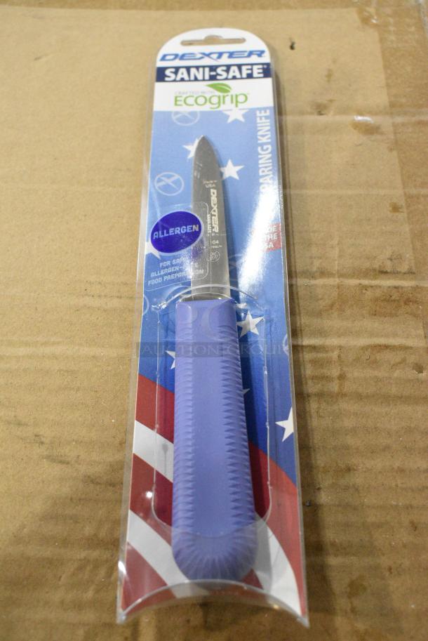 10 BRAND NEW SCRATCH AND DENT! Dexter-Russell 15303P Sani-Safe 3 1/4" Purple Allergen-Free Cook's Style Paring Knife. 10 Times Your Bid! - Image 1 of 5
