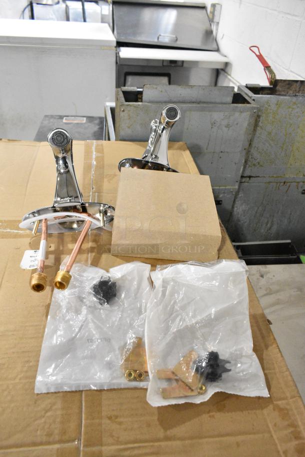 BRAND NEW SCRATCH AND DENT! Box of 2 Delta Faucet 501LF-HGMHDF Single Lever Deck Mount Lavatory Faucet with Vandal-Resistant Lever Handle and 0.5 GPM Aerator - Image 1 of 8