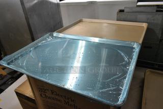 4 BRAND NEW SCRATCH AND DENT! Items Including 407BUNFULLGD Baker's Lane Full Size 18 Gauge Non-Stick 18" x 26" Gold Wire in Rim Aluminum Bun / Sheet Pan / Tray, 407BUNFULL Choice Full Size 18" x 26" 19 Gauge Wire in Rim Aluminum Bun Pan / Sheet Pan. 4 Times Your Bid!