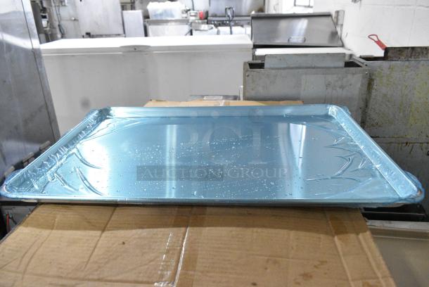 4 BRAND NEW SCRATCH AND DENT! Items Including 407BUNFULLGD Baker's Lane Full Size 18 Gauge Non-Stick 18" x 26" Gold Wire in Rim Aluminum Bun / Sheet Pan / Tray, 407BUNFULL Choice Full Size 18" x 26" 19 Gauge Wire in Rim Aluminum Bun Pan / Sheet Pan. 4 Times Your Bid! - Image 6 of 8