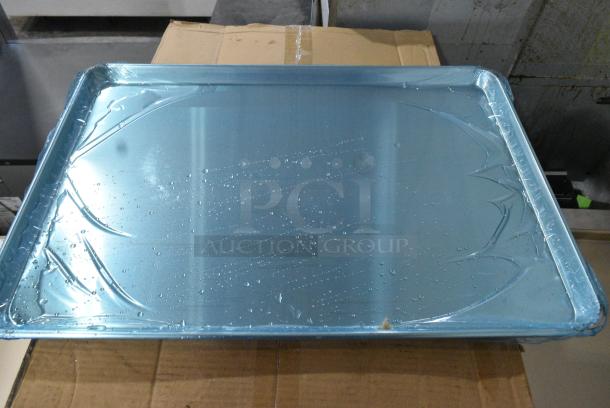 4 BRAND NEW SCRATCH AND DENT! Items Including 407BUNFULLGD Baker's Lane Full Size 18 Gauge Non-Stick 18" x 26" Gold Wire in Rim Aluminum Bun / Sheet Pan / Tray, 407BUNFULL Choice Full Size 18" x 26" 19 Gauge Wire in Rim Aluminum Bun Pan / Sheet Pan. 4 Times Your Bid! - Image 7 of 8
