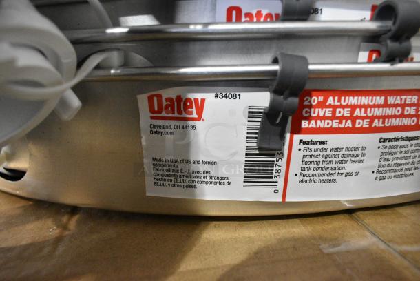 6 BRAND NEW SCRATCH AND DENT! Oatey 34081 Aluminum Pan with 1-1/2-Inch PVC Fitting, Pan Pre-Drilled Hole. 6 Times Your Bid! - Image 4 of 4