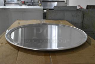 3 BRAND NEW SCRATCH AND DENT! Choice 407PZWRIM18 18" Aluminum Wide Rim Pizza Pan. 3 Times Your Bid!