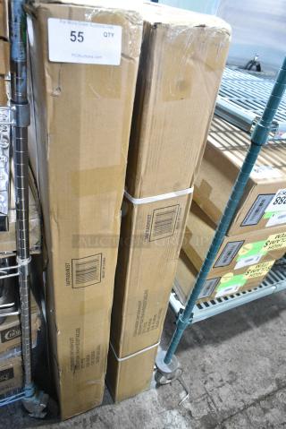 2 BRAND NEW SCRATCH AND DENT! Lancaster Table & Seating 349TRASHN35T  Waste 35 Gallon Natural Receptacle Enclosure with "THANK YOU" Swing Door. 2 Times Your Bid!